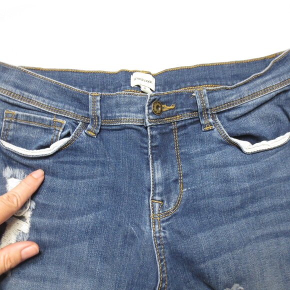 SNEAK PEEK womens JEANS distressed BLUE denim STRETCH mid-rise SIZE M - Picture 5 of 15